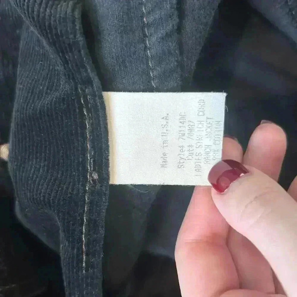 Tru Grit Navy Corduroy Button Jacket Outdoor Casual Womens Size S - Picture 5 of 6